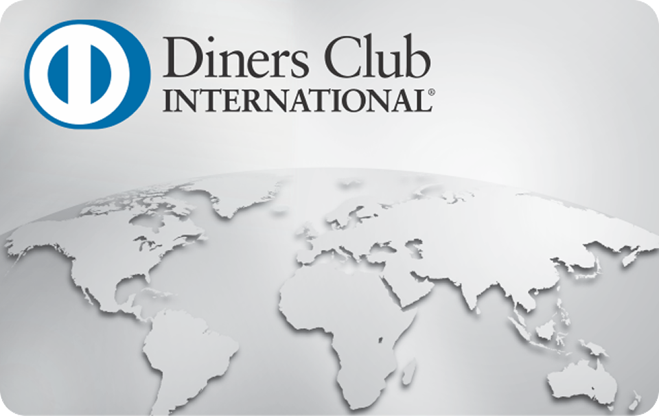 Silver loyalty card with global map